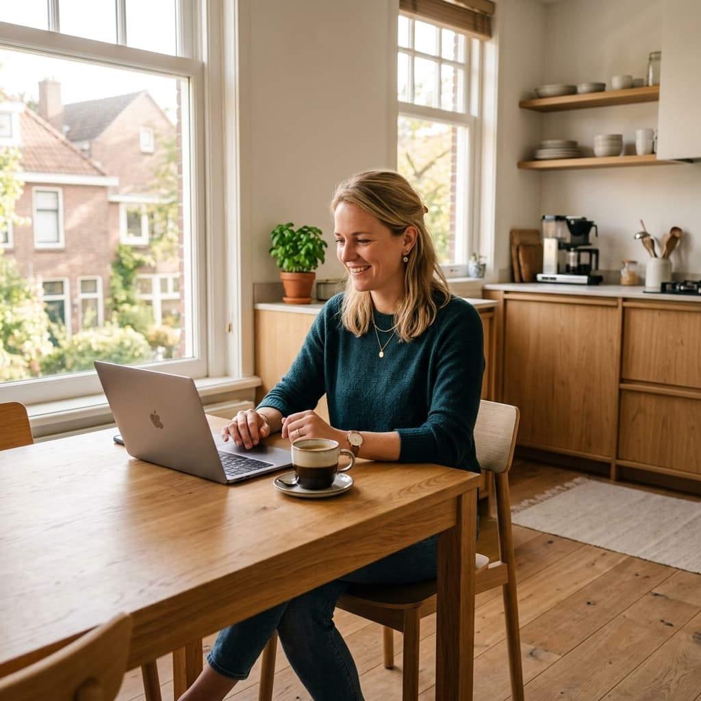 Vrouw regelt autoverkoop vanuit huis